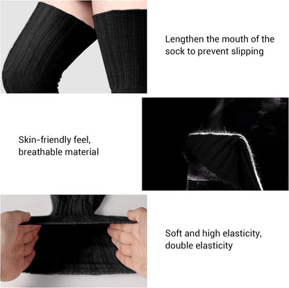 Wool Thigh High Socks over the Knee Socks Thigh High Stockings Extra Long Boot Thick Socks Leg Warmers for Women